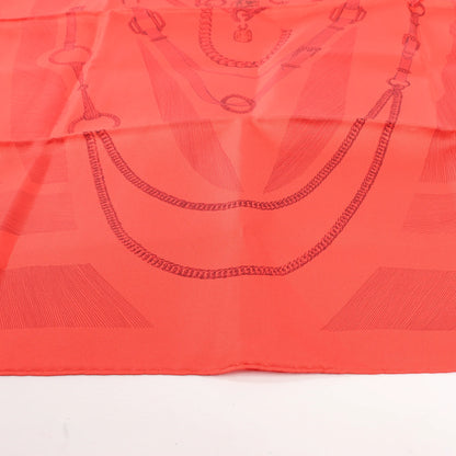 Hermès Carré 90 "ETVDE POVR VNE PARVRE DE GALA" Silk handkerchief in Red
