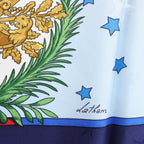 Hermès Carré 90 "Emblemes de L'Europe" Silk handkerchief in Navy Blue