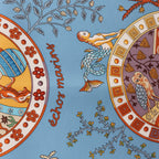 Hermès Carré 90 "Escales Méditerranéennes" Silk handkerchief in Blue