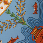 Hermès Carré 90 "Escales Méditerranéennes" Silk handkerchief in Blue