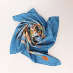 Hermès Carré 90 "Escales Méditerranéennes" Silk handkerchief in Blue