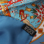 Hermès Carré 90 "Escales Méditerranéennes" Silk handkerchief in Blue