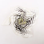 Hermès Carré 90 "FAUBOURG SECONDE" Silk handkerchief in Yellow x Black x White