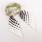 Hermès Carré 90 "FAUBOURG SECONDE" Silk handkerchief in Yellow x Black x White