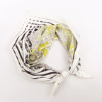 Hermès Carré 90 "FAUBOURG SECONDE" Silk handkerchief in Yellow x Black x White