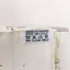 Hermès Carré 90 "FAUBOURG SECONDE" Silk handkerchief in Yellow x Black x White