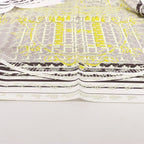 Hermès Carré 90 "FAUBOURG SECONDE" Silk handkerchief in Yellow x Black x White