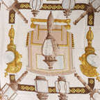 Hermès Carré 90 "FEUX DE ROUTE" Silk handkerchief in Brown