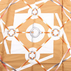 Hermès Carré 90 " FIGURE ARTISTIQUE" Silk handkerchief in Orange