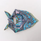 Hermès Carré 90 "FLOWERS OF SOUTH AFRICA" Silk handkerchief in Purple x Blue