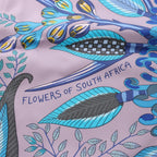 Hermès Carré 90 "FLOWERS OF SOUTH AFRICA" Silk handkerchief in Purple x Blue