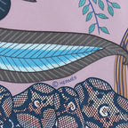 Hermès Carré 90 "FLOWERS OF SOUTH AFRICA" Silk handkerchief in Purple x Blue