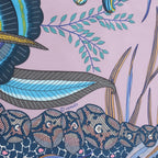 Hermès Carré 90 "FLOWERS OF SOUTH AFRICA" Silk handkerchief in Purple x Blue