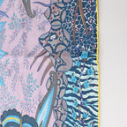 Hermès Carré 90 "FLOWERS OF SOUTH AFRICA" Silk handkerchief in Purple x Blue