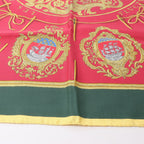Hermès Carré 90 "FLVCTVAT NEC MERGITVR" 100% Silk Scarf in Green x Red