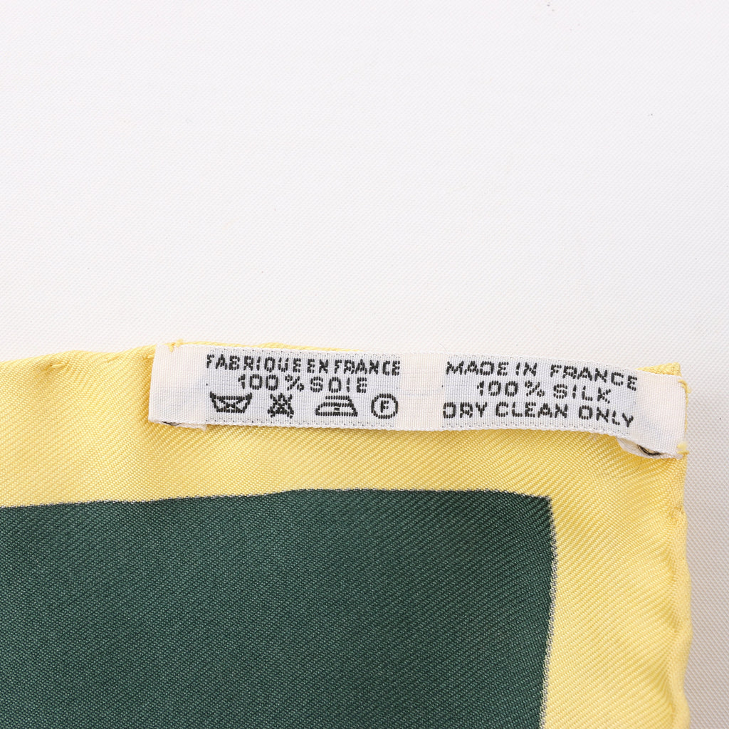 Hermès Carré 90 "FLVCTVAT NEC MERGITVR" 100% Silk Scarf in Green x Red