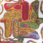Hermès Carré 90 "Festival des Amazones" Silk handkerchief in Red