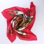 Hermès Carré 90 "Festival des Amazones" Silk handkerchief in Red