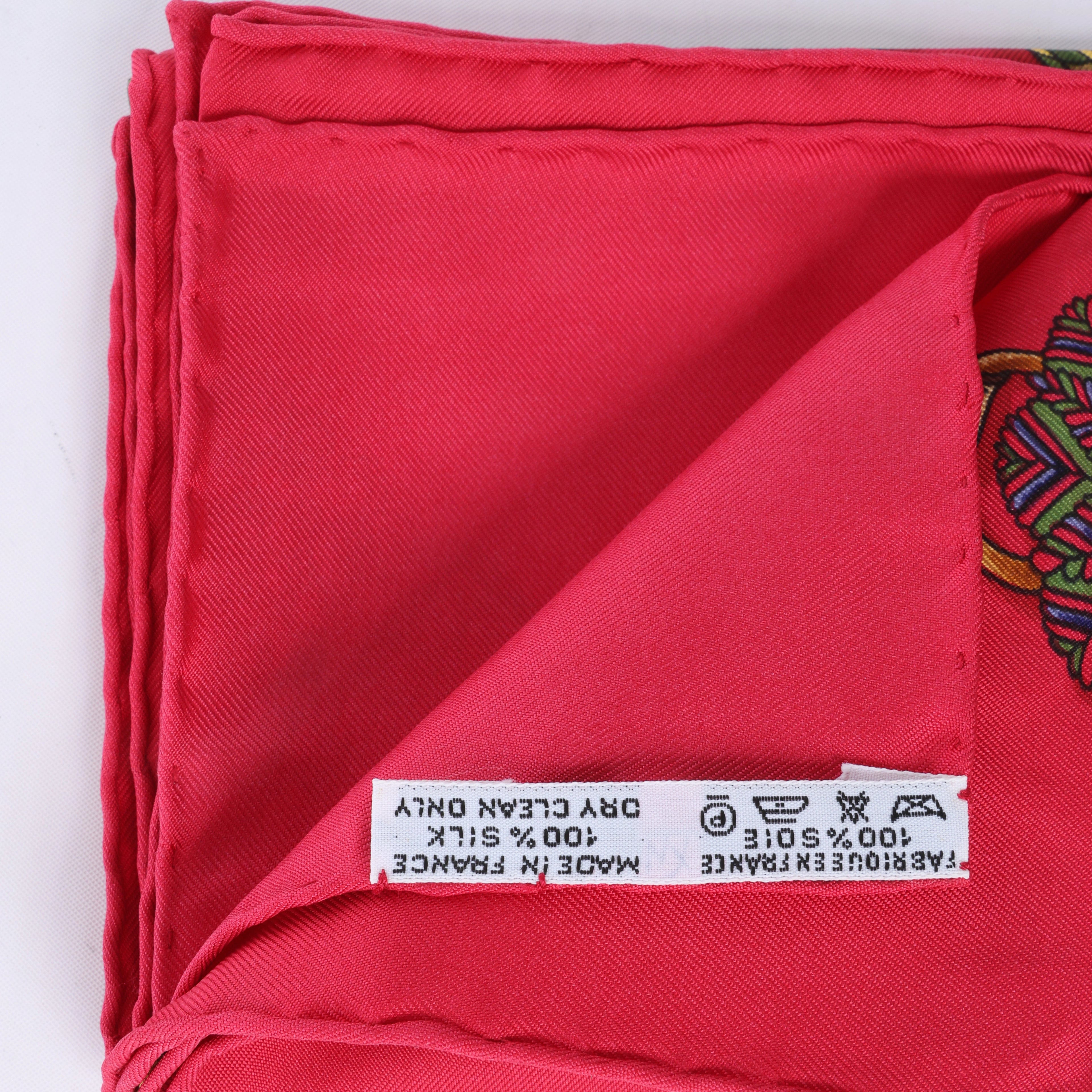 Hermès Carré 90 "Festival des Amazones" Silk handkerchief in Red