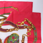 Hermès Carré 90 "Festival des Amazones" Silk handkerchief in Red