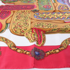 Hermès Carré 90 "Festival des Amazones" Silk handkerchief in Red