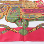 Hermès Carré 90 "Festival des Amazones" Silk handkerchief in Red