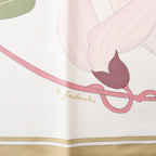 Hermès Carré 90 "Flora Graeca" Silk handkerchief in Beige