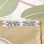 Hermès Carré 90 "Flora Graeca" Silk handkerchief in Beige