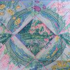 Hermès Carré 90 "GIVERNY" Silk handkerchief in Pink