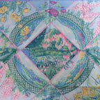 Hermès Carré 90 "GIVERNY" Silk handkerchief in Pink