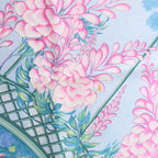 Hermès Carré 90 "GIVERNY" Silk handkerchief in Pink