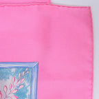Hermès Carré 90 "GIVERNY" Silk handkerchief in Pink