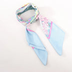 Hermès Carré 90 "GIVERny" Silk handkerchief in Light Blue
