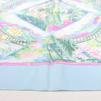 Hermès Carré 90 "GIVERny" Silk handkerchief in Light Blue