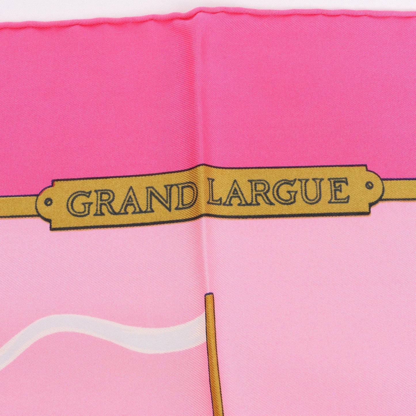 Hermès Carré 90 "GRAND LARGUE" Silk handkerchief in Pink