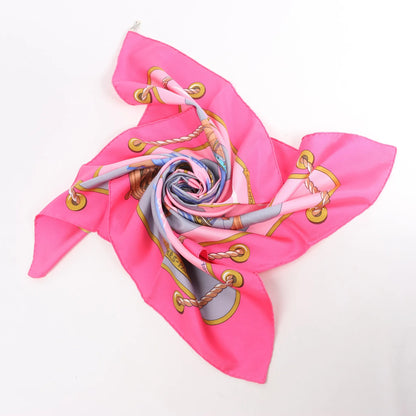 Hermès Carré 90 "GRAND LARGUE" Silk handkerchief in Pink