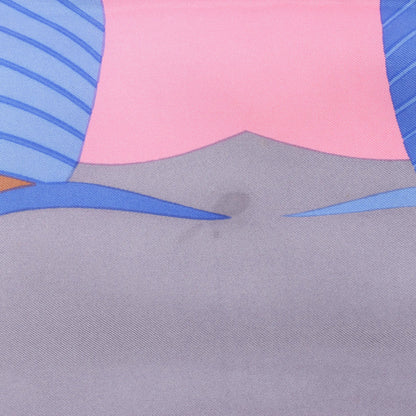 Hermès Carré 90 "GRAND LARGUE" Silk handkerchief in Pink