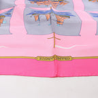 Hermès Carré 90 "GRAND LARGUE" Silk handkerchief in Pink