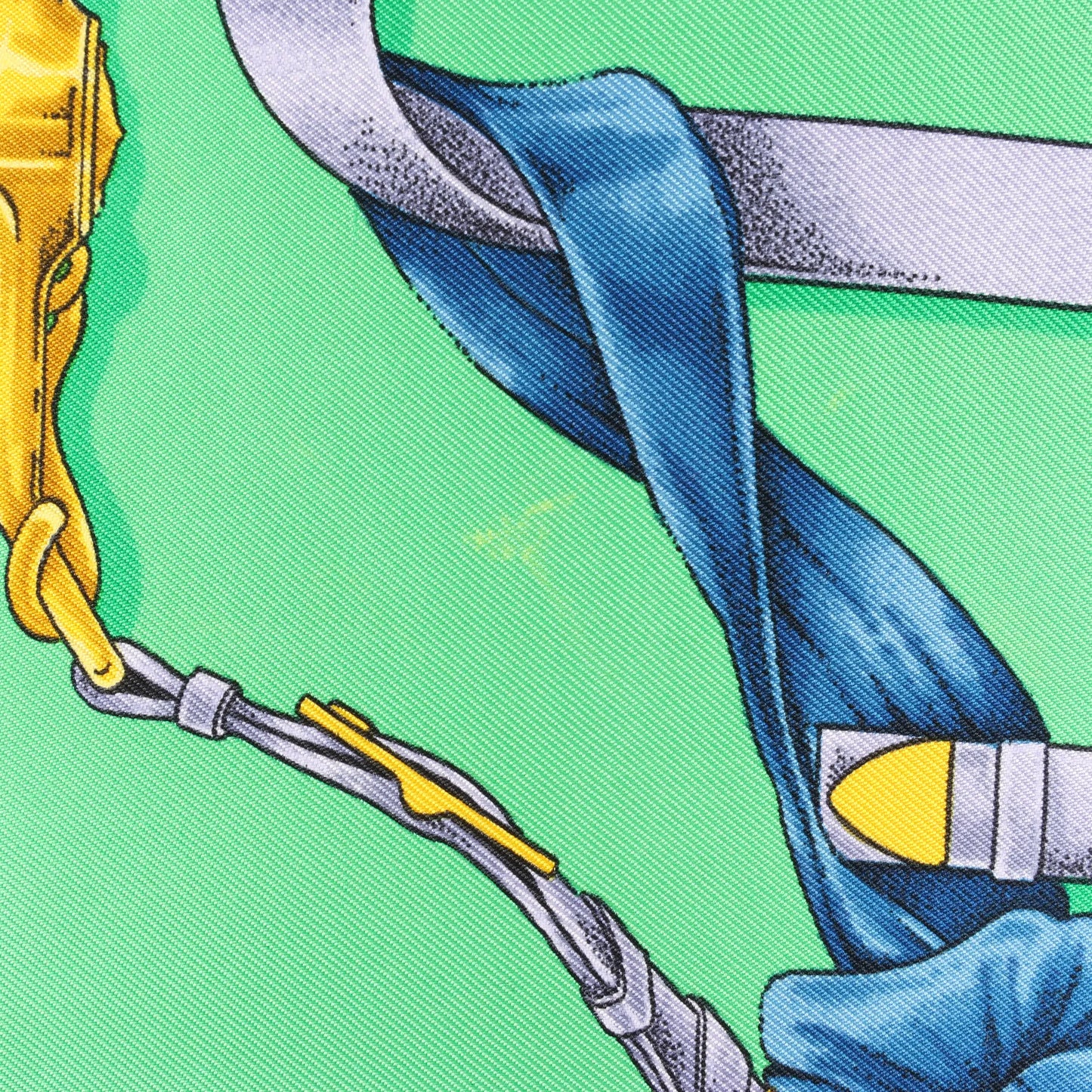 Hermès Carré 90 "GRAND MANEGE" Silk handkerchief in Pink x Green