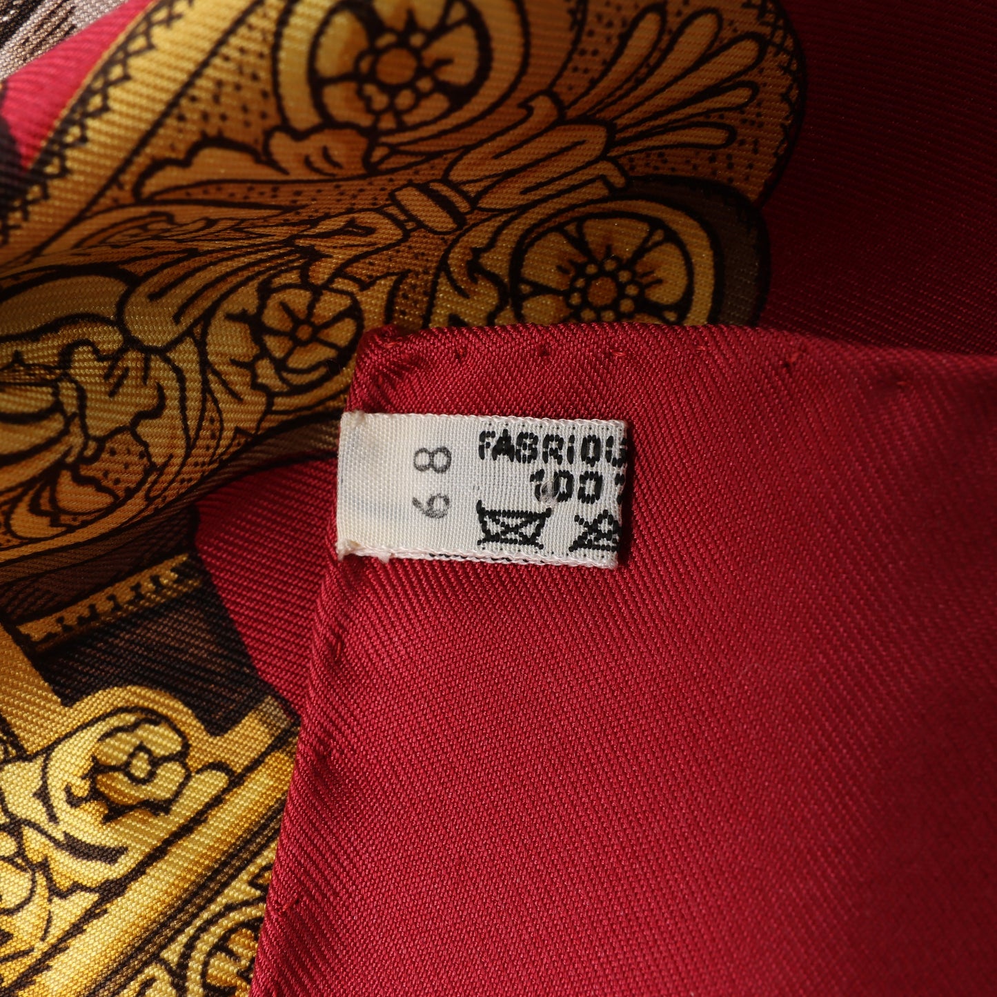 Hermès Carré 90 "GRAND UNIFORME" 100% Silk Scarf in Burgundy