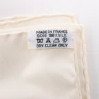 Hermès Carré 90 "GRANDE ROUE" Silk handkerchief in White x Blue