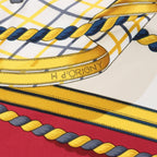 Hermès Carré 90 "GRANDE TENUE" Silk handkerchief in Burgundy