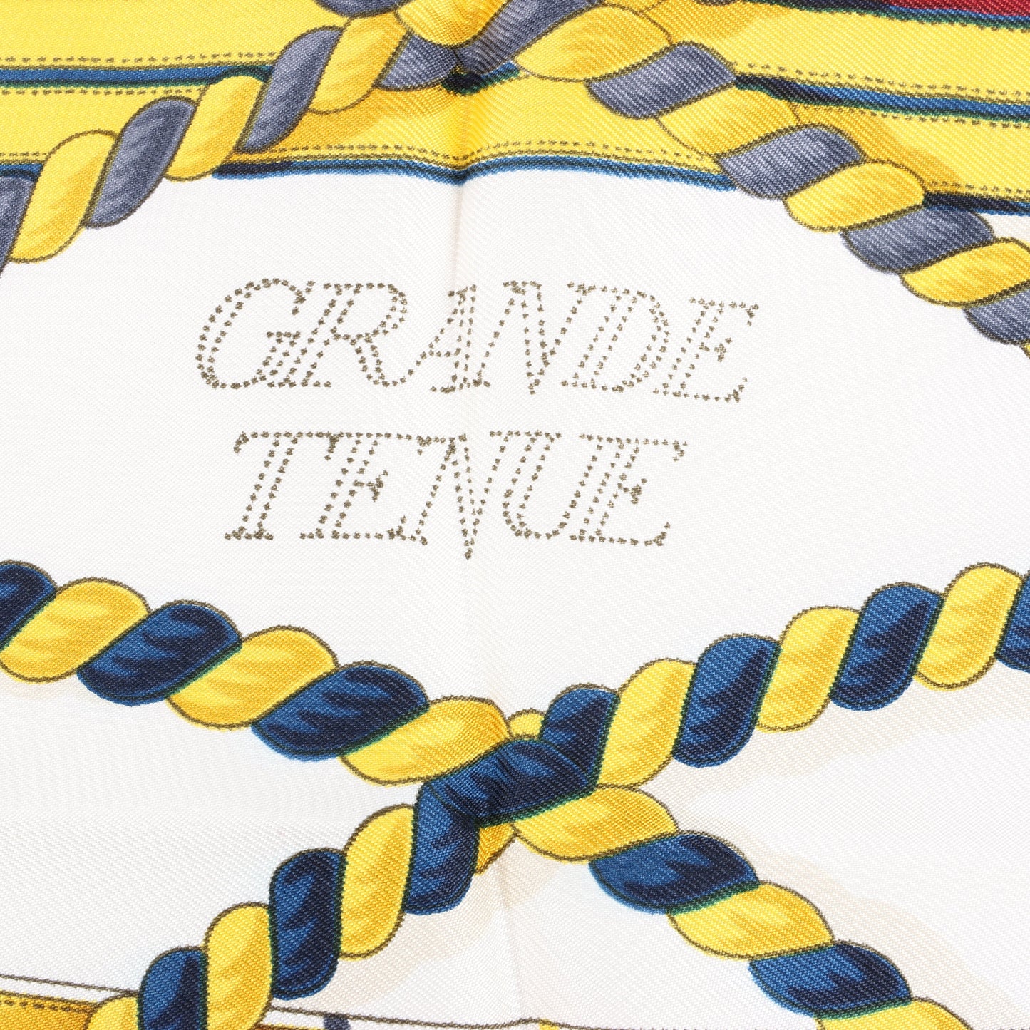 Hermès Carré 90 "GRANDE TENUE" Silk handkerchief in Burgundy