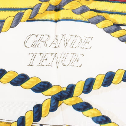 Hermès Carré 90 "GRANDE TENUE" Silk handkerchief in Burgundy