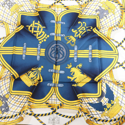 Hermès Carré 90 "GRANDE TENUE" Silk handkerchief in Burgundy