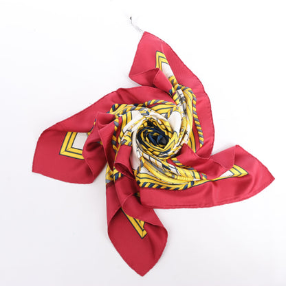 Hermès Carré 90 "GRANDE TENUE" Silk handkerchief in Burgundy