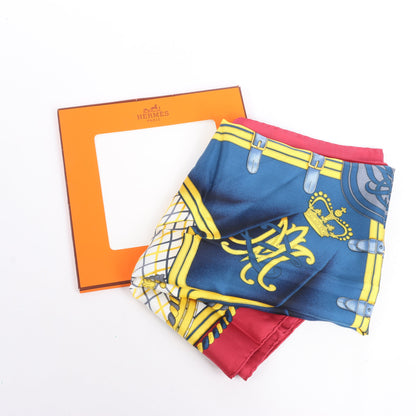 Hermès Carré 90 "GRANDE TENUE" Silk handkerchief in Burgundy