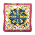 Hermès Carré 90 "GRANDE TENUE" Silk handkerchief in Burgundy