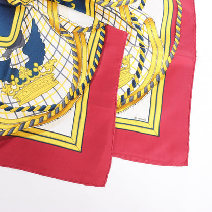 Hermès Carré 90 "GRANDE TENUE" Silk handkerchief in Burgundy