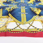 Hermès Carré 90 "GRANDE TENUE" Silk handkerchief in Burgundy